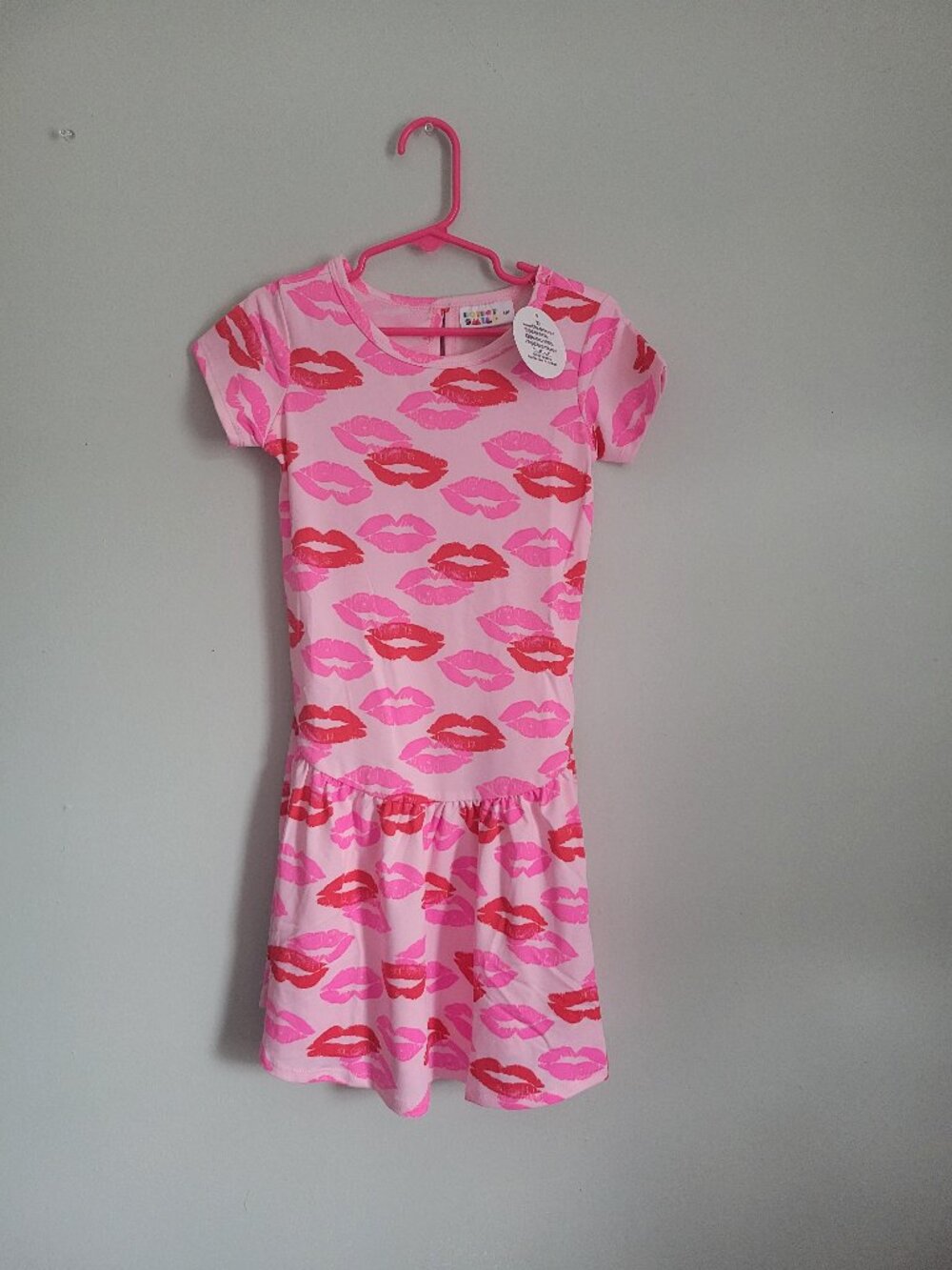 Dot Dot Smile Dress Girl's 5/6 Youth Pink Kiss Twirl Flapper NWT